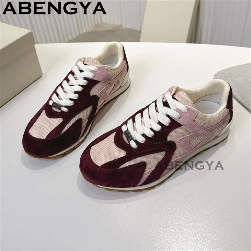 Women Multicolour Lace Up Casual Shoes Spring Summer Quality Breathable Comfortable Running Shoes Woman Sneakers Balance Shoes