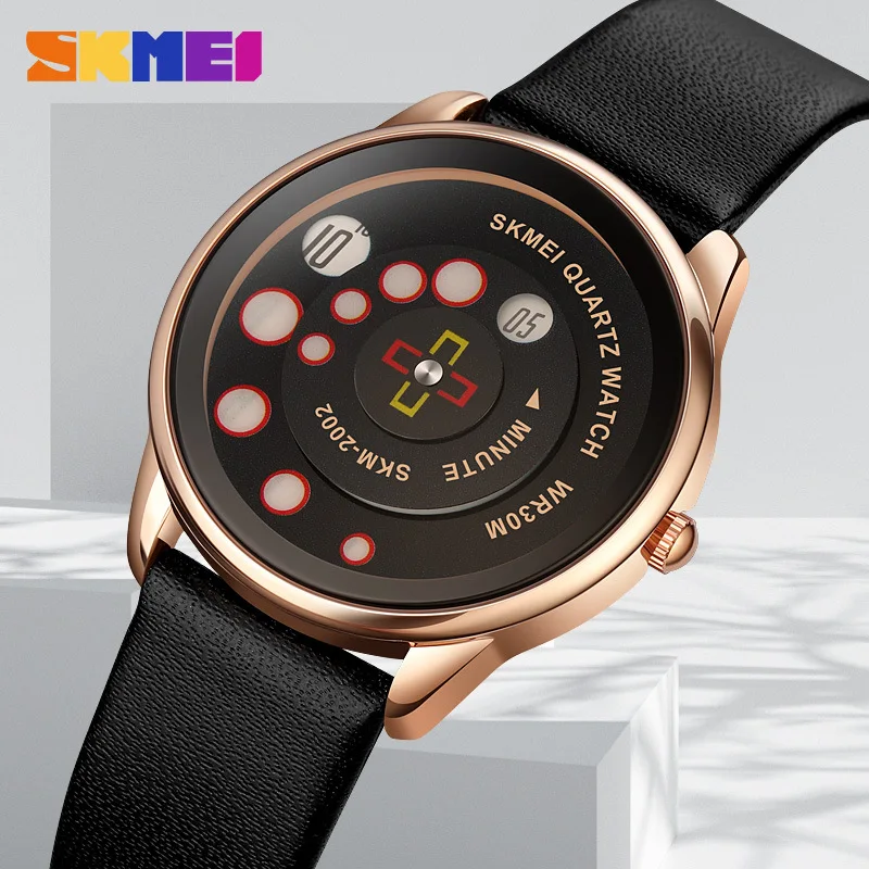 

Skmei Fashion Minimalist Creative Women's Watch Small Thin Band round Female Student All-Matching Quartz Watch