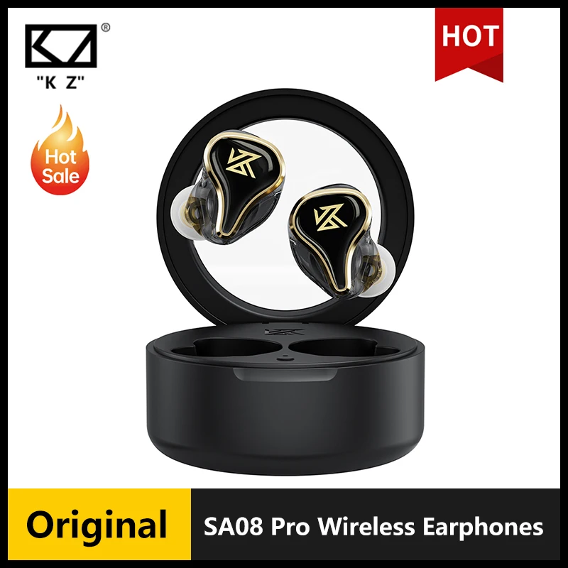 

KZ SA08 Pro TWS True Wireless Bluetooth v5.2 Earphones 8BA Units Game Earbuds Touch Control Noise Cancelling Sport Headset