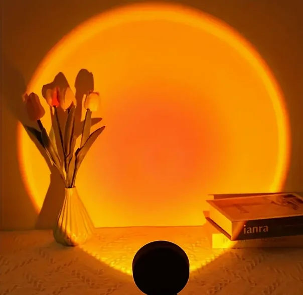 

1pc LED Sunset Lamp, a Projector for Creating a Sunset Atmosphere,LED Night Light Projector Suitable for Bedrooms