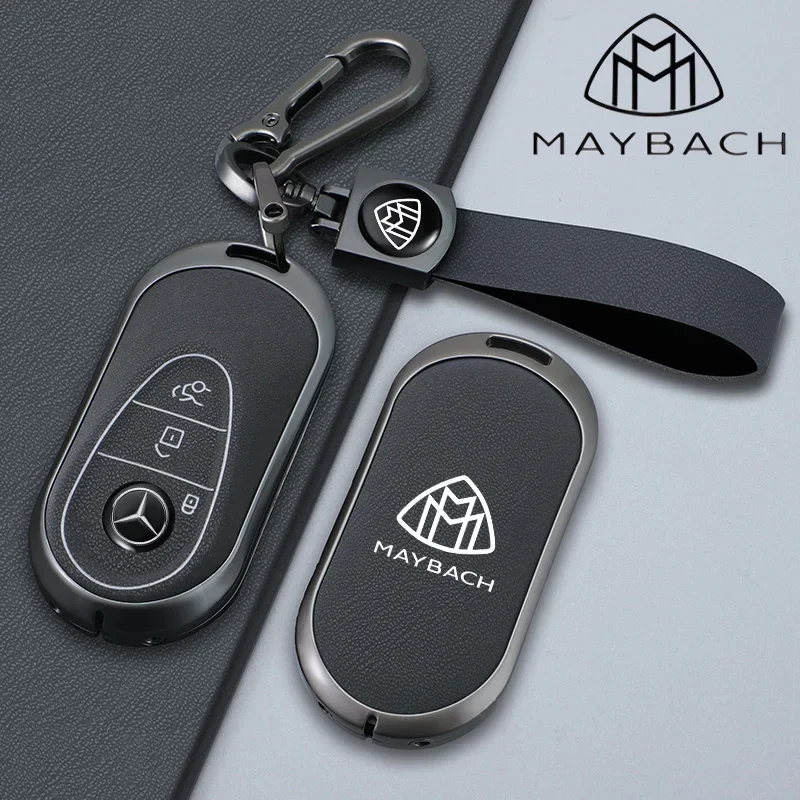 Car Zinc Alloy Key Case Bag Car Key Chain Metal Key Shell For Maybach W222 W223 S480 S580 S680 2021-2025 S400L S450L S500L