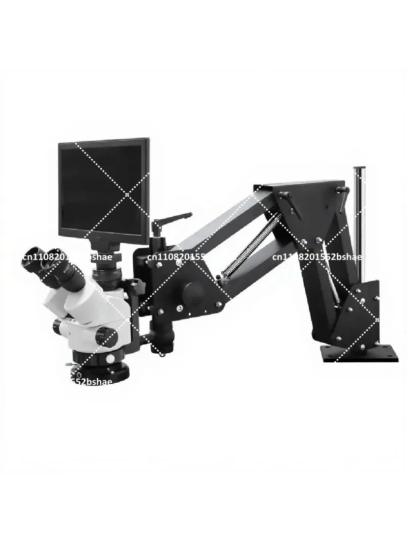 Jewelry Engraving Precision Stereoscopic Microscope 7x-45X with Screen Binocular Jewelry Tool with LED Light