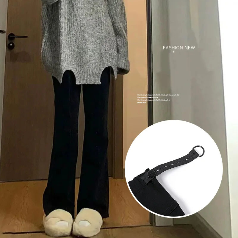 Black Women's Maternity Flared Pants Fashion Solid High Waist Belly Support Fitness Trousers For Pregnant Women All Match - view 2