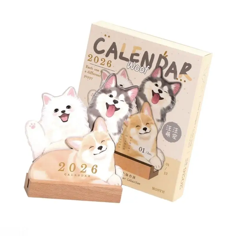 D08B المعلم الحيوانات الأليفة عاشق مكتب التقويم الحيوان موضوع تصميم المتانة حامل خشبي