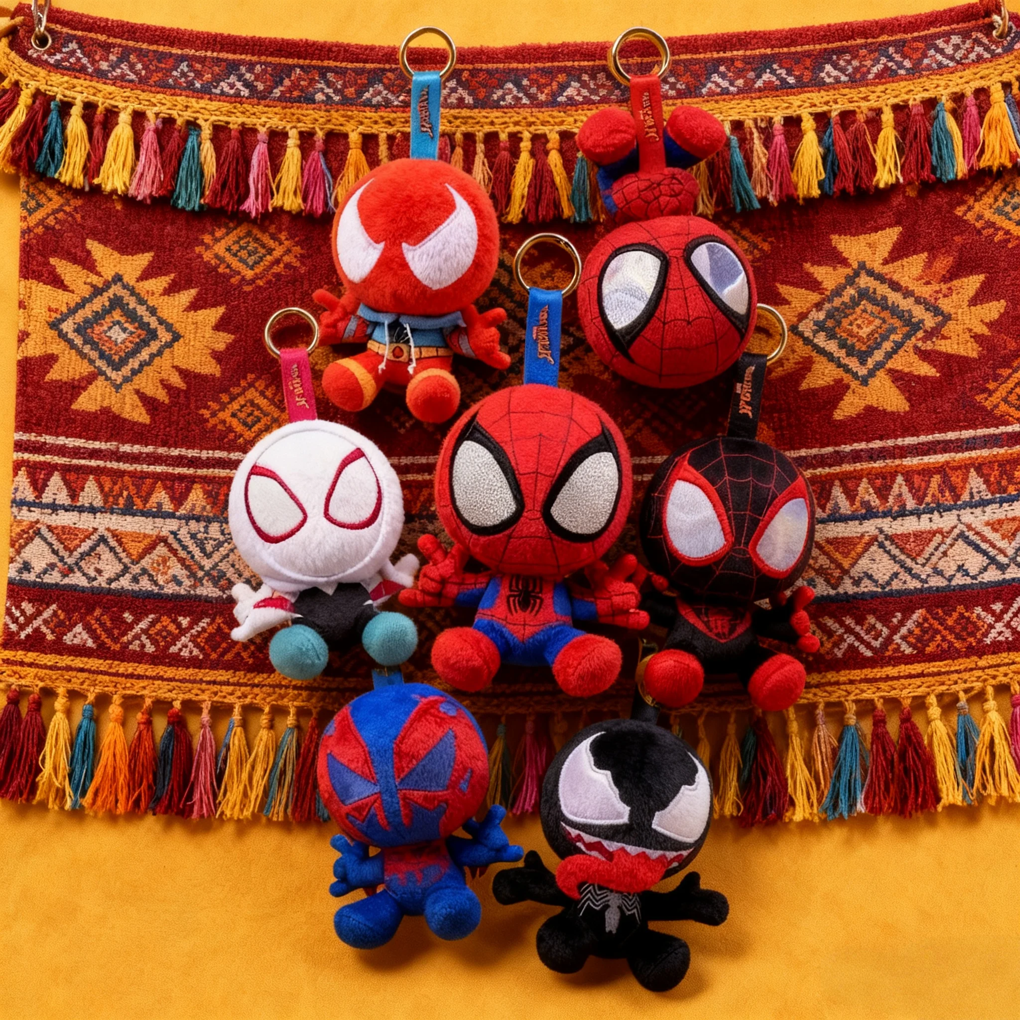 Nuevos juguetes calientes serie Spider-Man caja ciega, bolsa colgante decoraciones llaveros lindos juguetes Peter sorpresa regalos festivos misteriosos