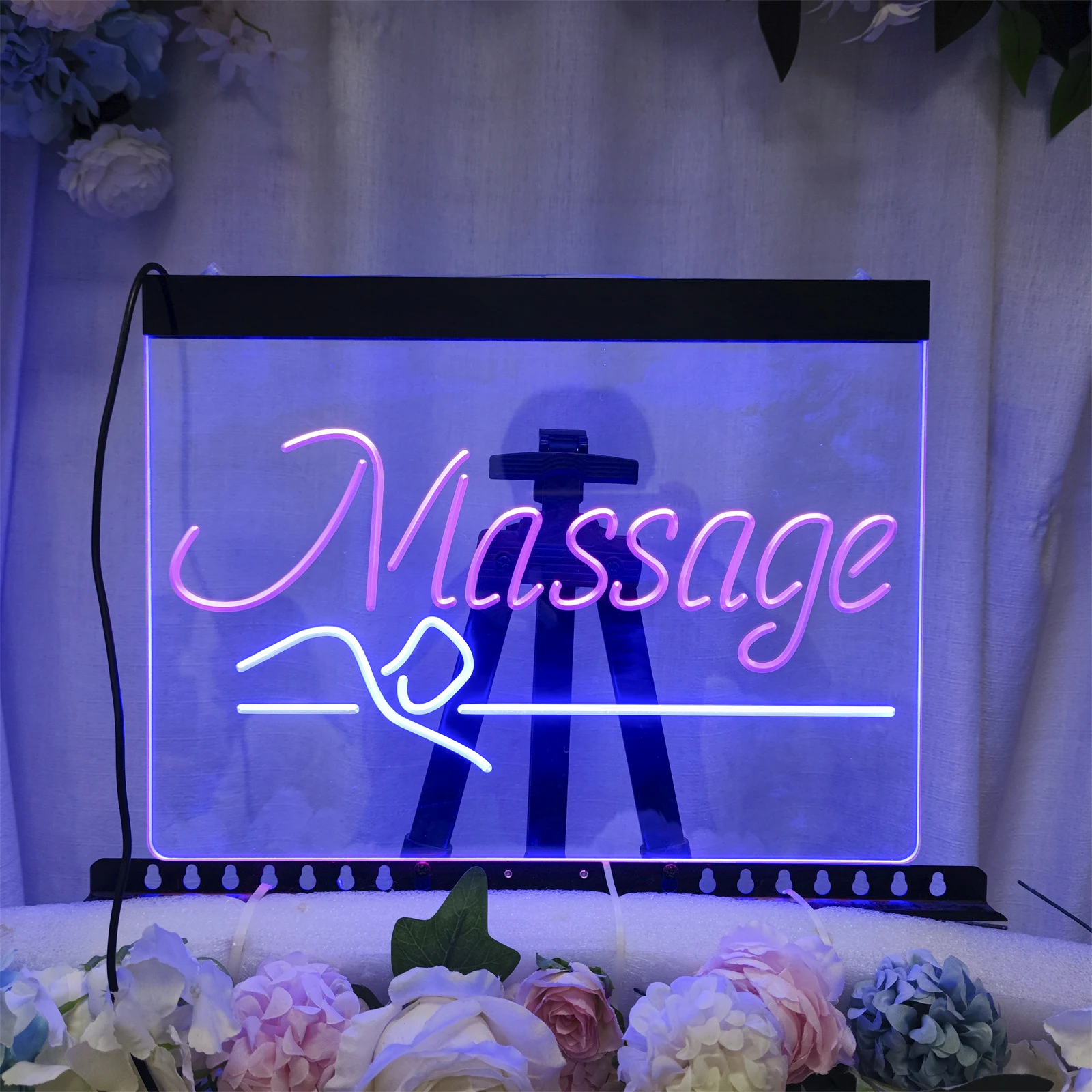 

Massage Neon Signs Wall Decor, LED Neon 3d Carved Wall Art for Restaurants, Shop, Birthday Gifts, Room Decor Farmhouse Decor