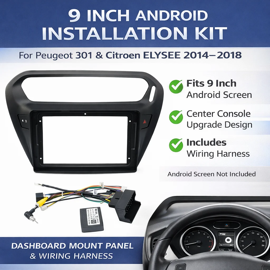 

Для Peugeot 301 2014/Citroen Elysee 2014 9-дюймовая автомобильная стереосистема, комплект панели рамы для Android, GPS, мультимедийный плеер