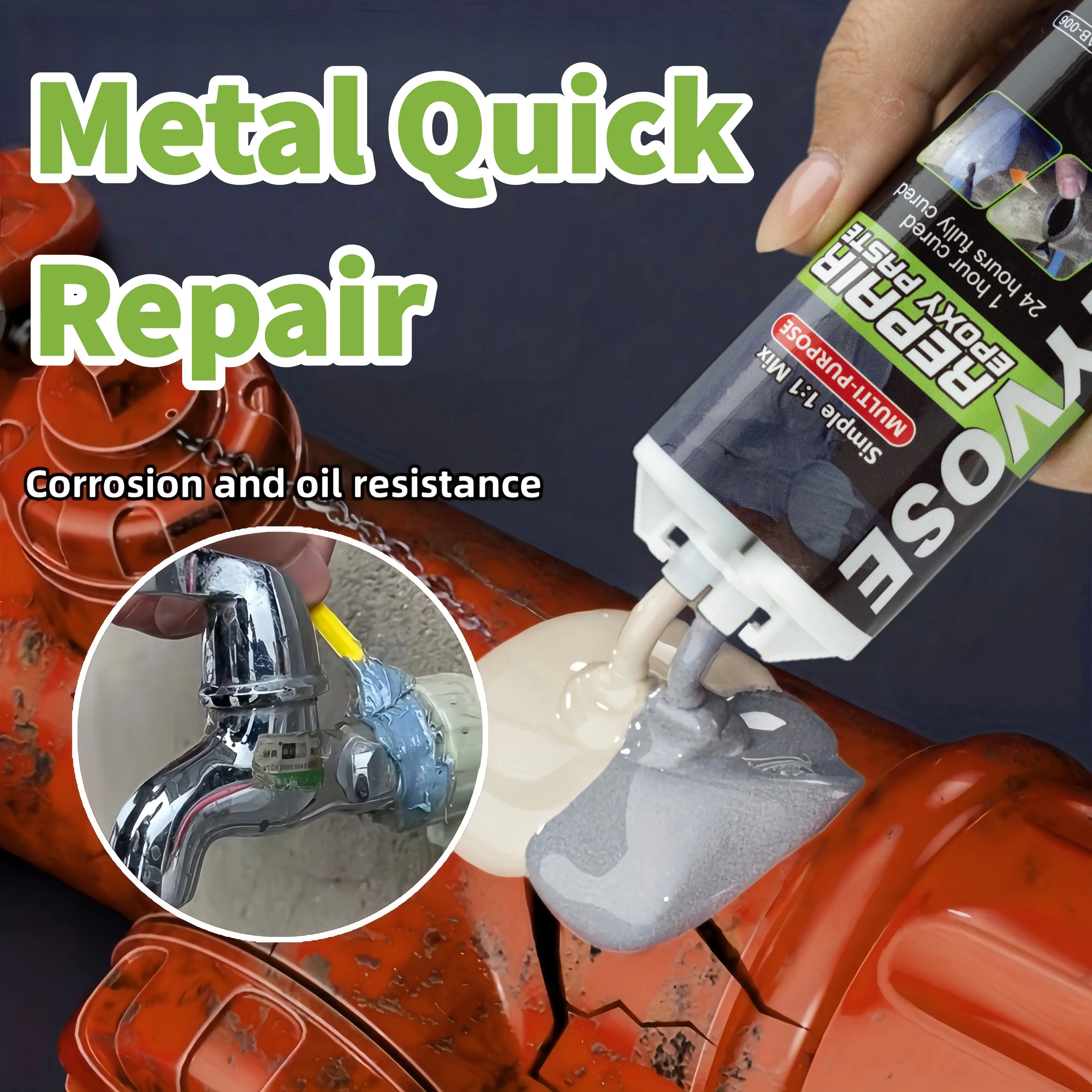 1:1 Gray White Two Part AB Epoxy Glue Metal Casting Repair Adhesive