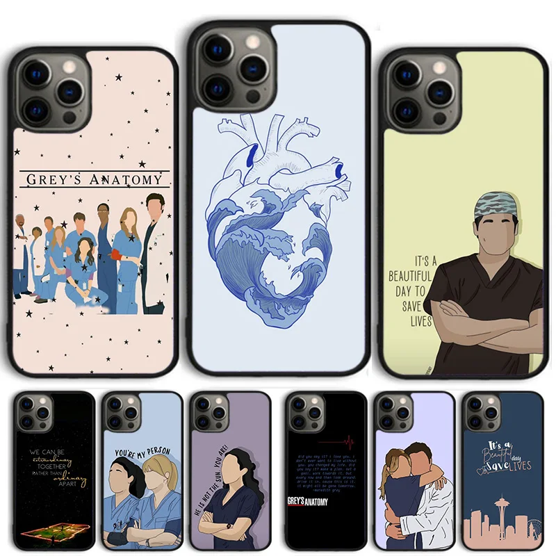 Greys Anatomy Phone Case Cover For iPhone 15 16 11 13 14 Pro Max 12 mini Plus X XS Max XR Fundas