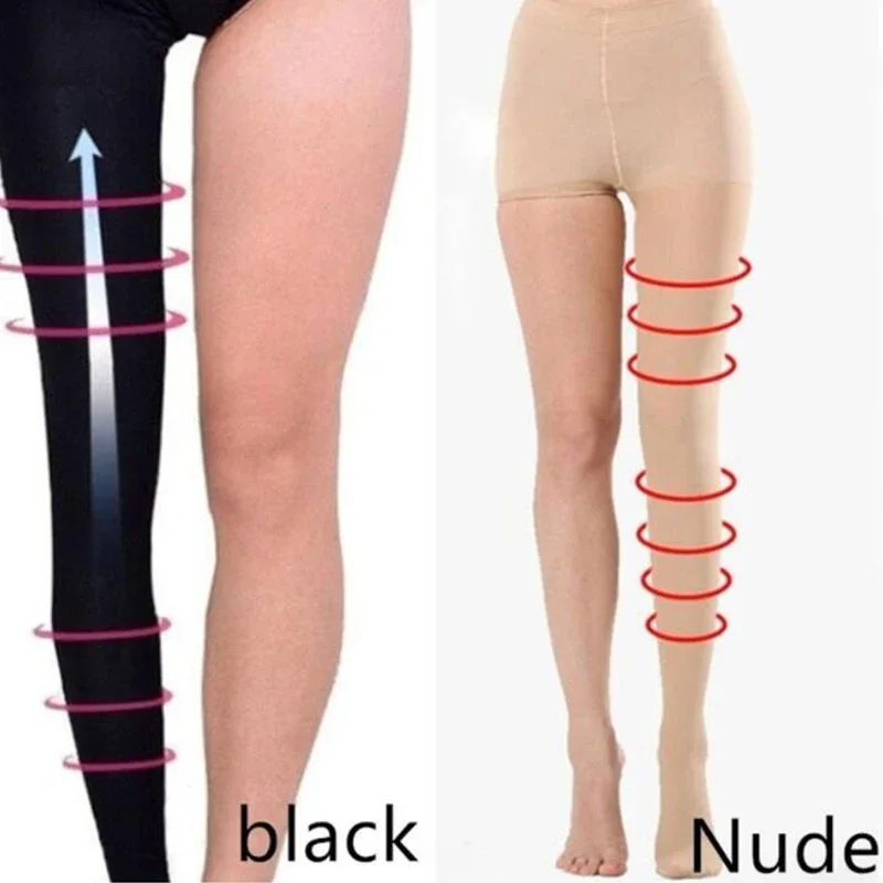 1pair Varicose Veins Compression Burn Fat Super Thin Sleeping Overnight Slimming Stockings Lady\'s Beauty Leg Slim Legging Patch