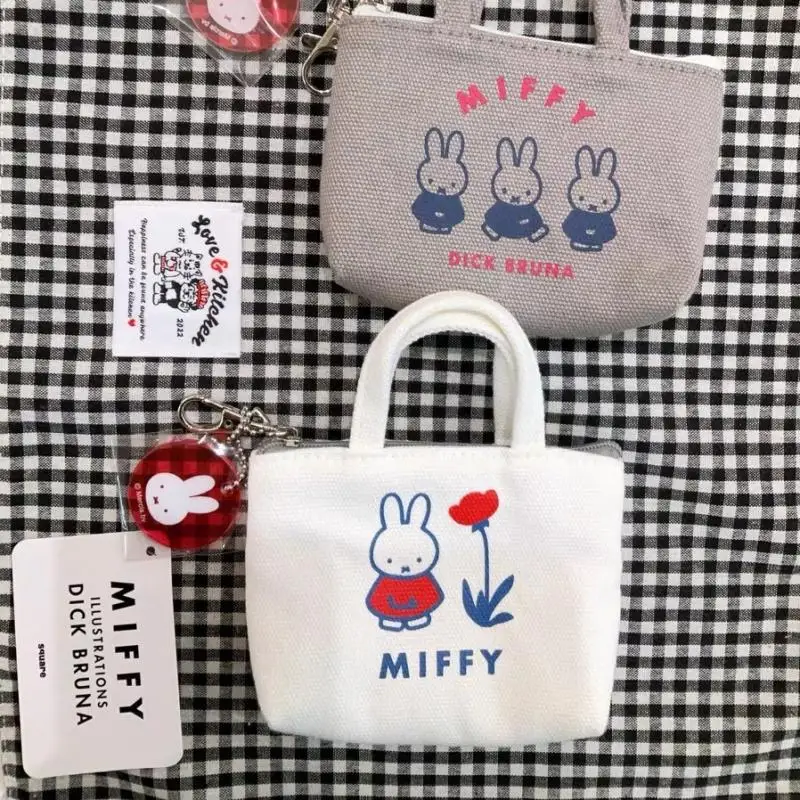 

Miffy Rabbit New Handbag Pendant Kawaii Rabbit Mini Handheld Lipstick Change Storage Bag Cute Girl Children Backpack Pendant