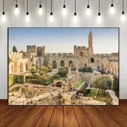 Jerusalem Western Wall Background Custom Birthday Backdrop Shana Tova Sukkot Sukkah Yom Kippur Purim Passover Photo Decoration