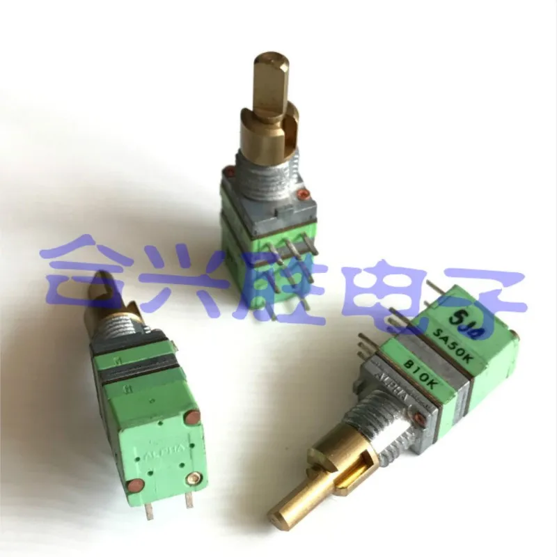 1 Piece Dual Shaft Duplex Precision Potentiometer A50K B10K Walkie-talkie Volume Switch Channel Two-in-one - Image 2