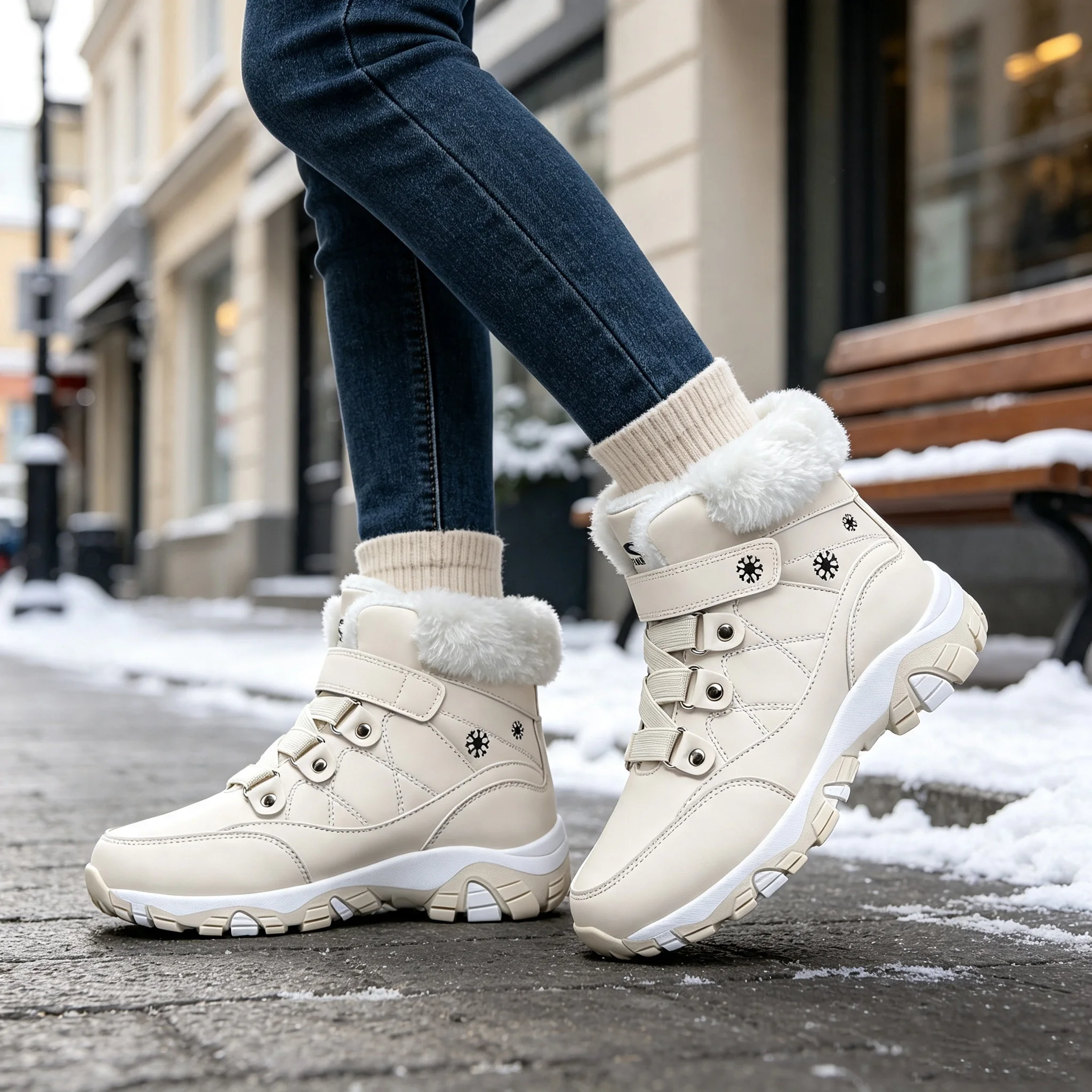 Waterproof Winter Boot - Womens Fleece Lined Winter Snow Boots