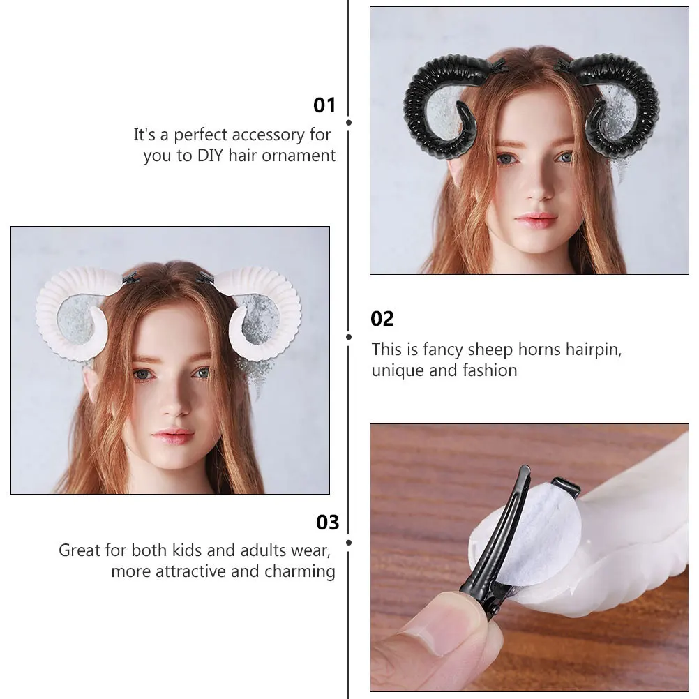 กิ๊บติดผมรูปเขาแกะ น้ำหนักเบา สำหรับงานฮาโลวีน คอสเพลย์ เทศกาล งานแฟนซี ตกแต่งทรงผม