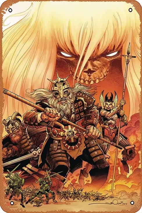 RAGNAROK BREAKING DE ELHEIM # 1 A SIMONSON - Cartel de hojalata de anime, novedad, arte retro, decoración de pared para el hogar, puerta, jardín, bares, restaurante