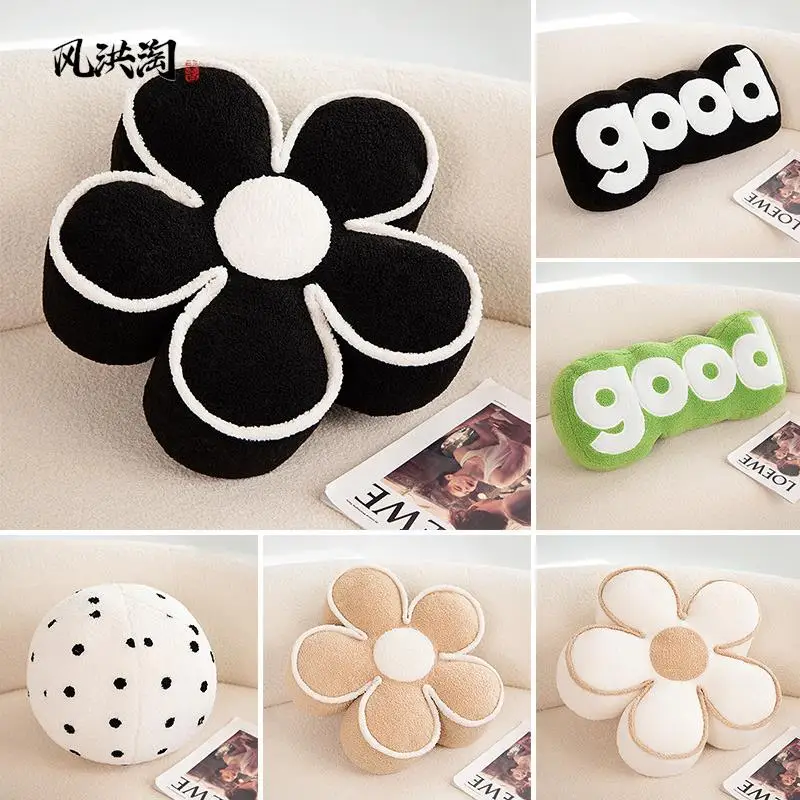 

Модная длинная подушка-валик большого размера для дивана, окна, простой декор для дома, из плюшевого материала, в скандинавском стиле