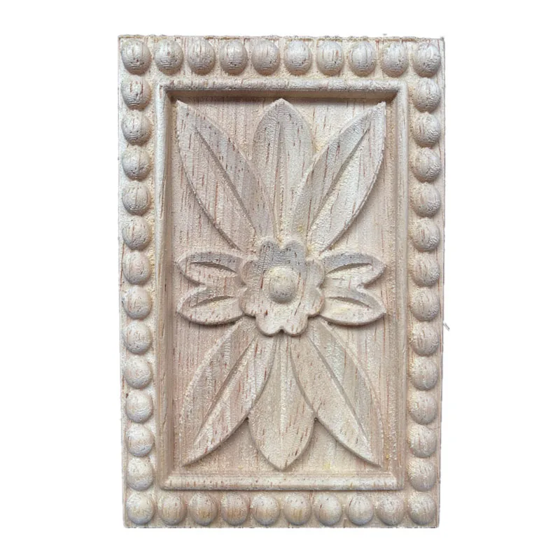 1PC 8-12cm Vintage Carved Decal Corner Wood Applique Frame Home Furniture Wall Cabinet Door Decorative Wooden Miniature Craft