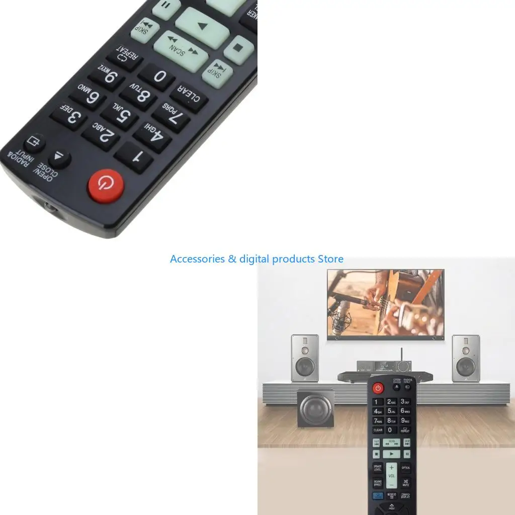 77JD Remote Control for Blu-ray Home Theater LHB336 Controller Replacement