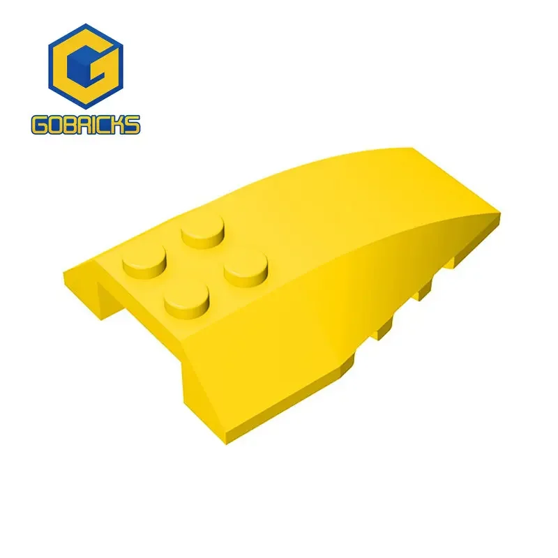 Gobricks 1 шт. MOC Wedge изогнутые 6x4 тройные кирпичи, совместимые с моделью 43712, детали строительных блоков, детский подарок на день рождения, игрушка «сделай сам»