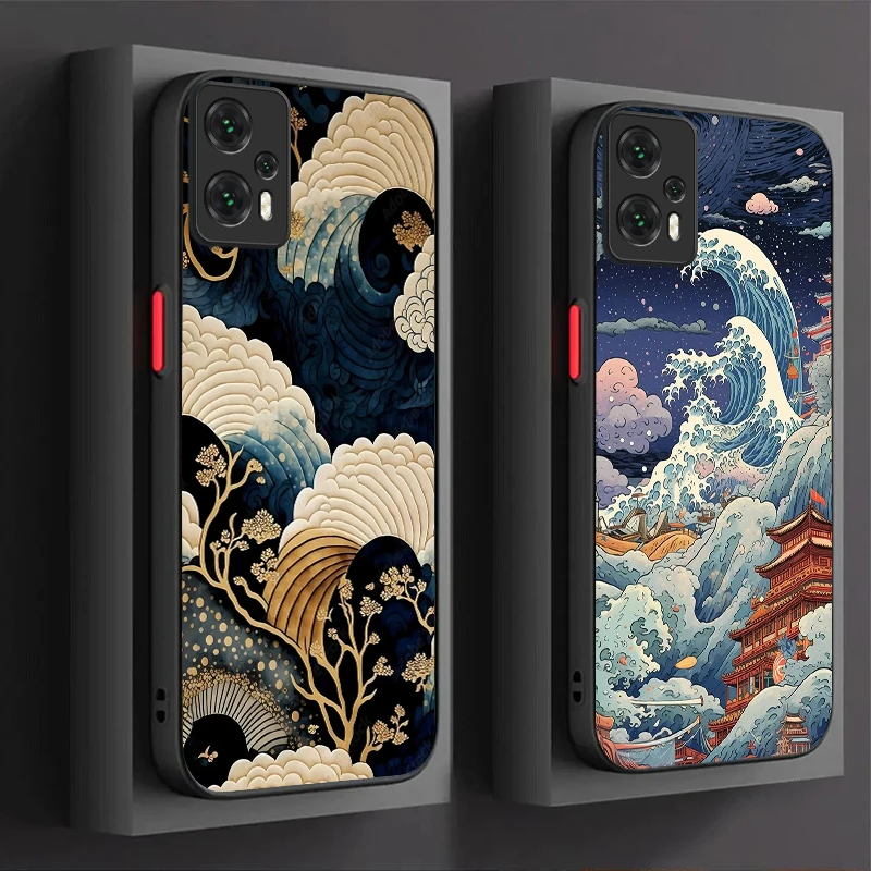 Ukiyo-e اللوحة الإبداعية ماتي جراب هاتف صلب ل Xiaomi 14T 13T 12T 11T 10T 9T Pro Mi 14 13 12 10 11 Lite 5G NE غطاء ممتص للصدمات #2