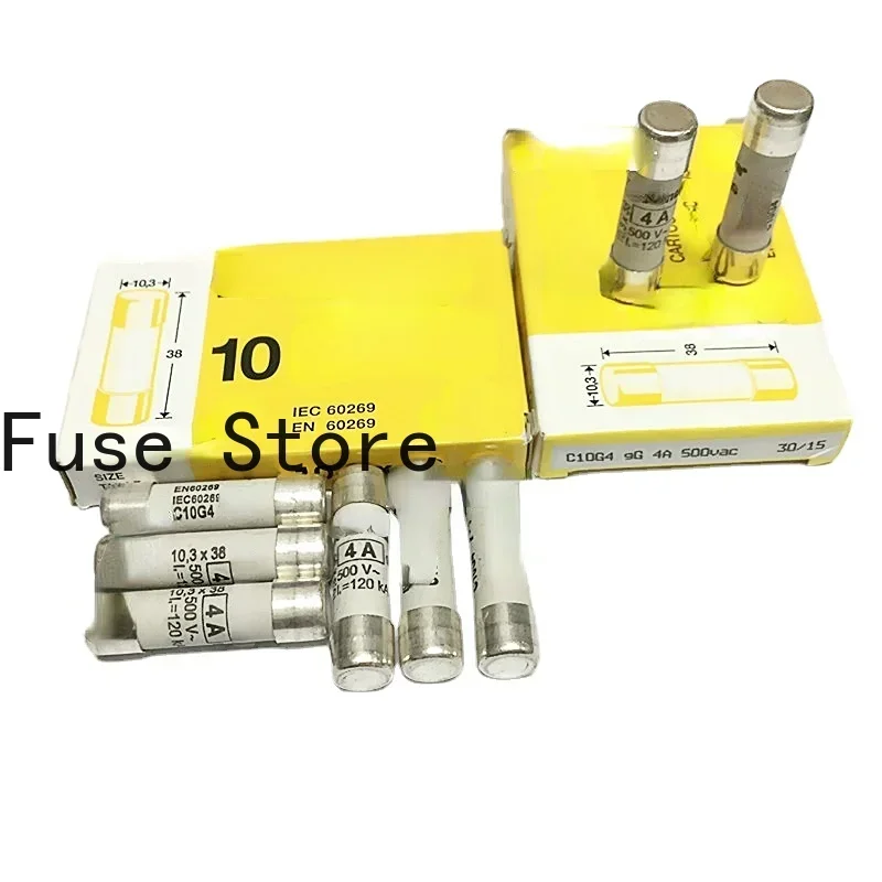 2PCS Fuse Genuine  C10G4 500V 4A 10 * 38mm GG/gL