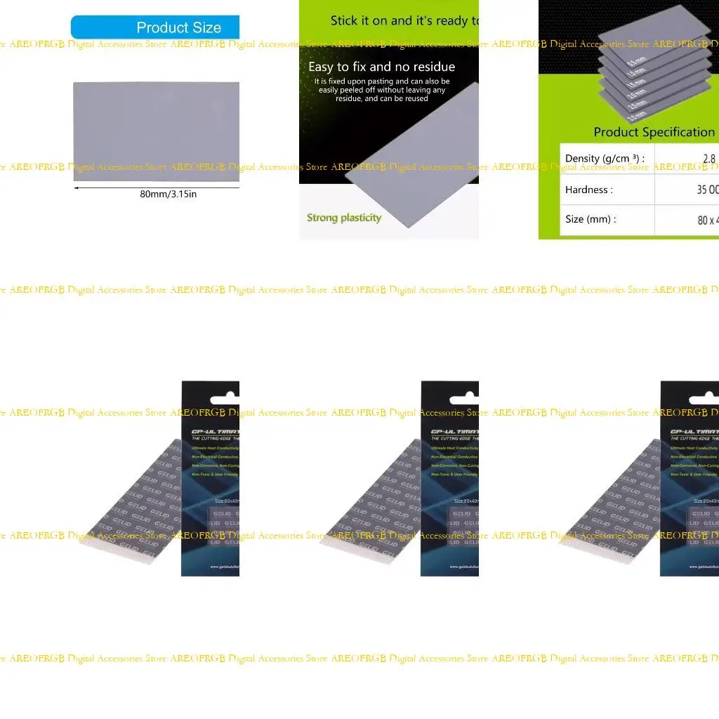 

E21E Computer Cooling Silicone Thermal Pad Efficient Heat Distribution for CPU GPU