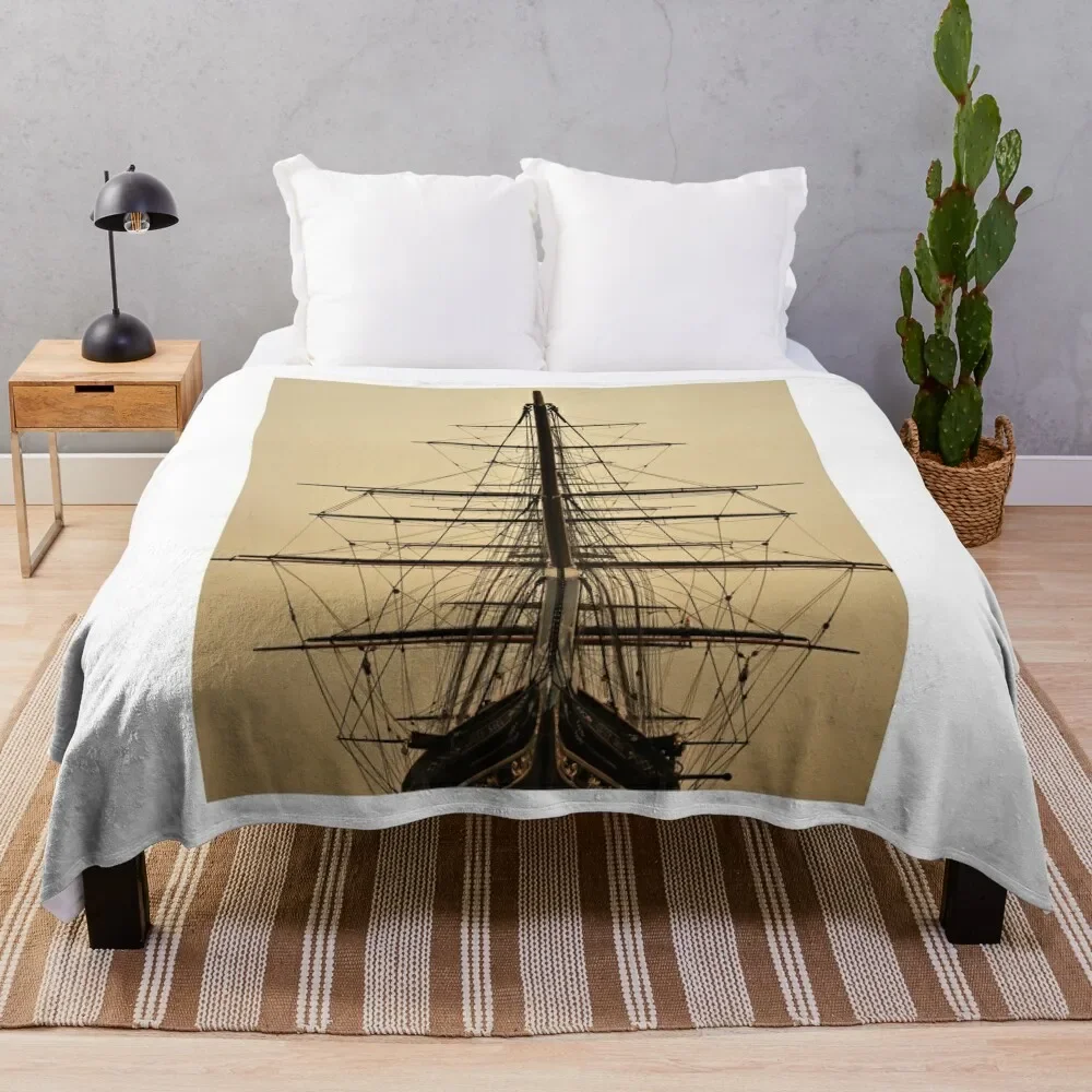 

Cutty Sark at dawn Throw Blanket warm for winter For Decorative Sofa Beach Blankets