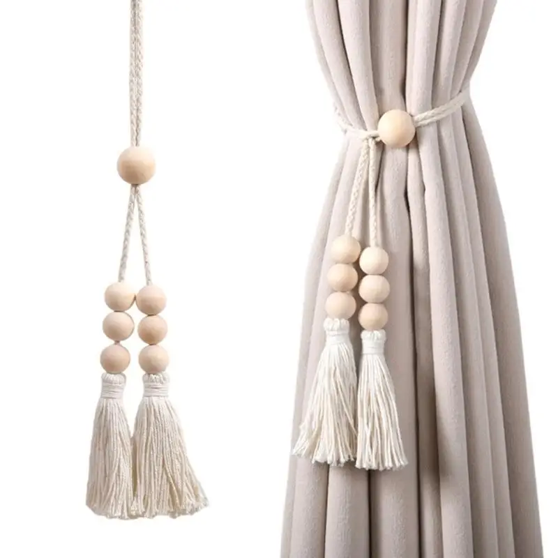 

G6KF Decorative HandWoven Curtain Tiebacks with Enhanceds Magnets Strength Tiebacks for Living Space