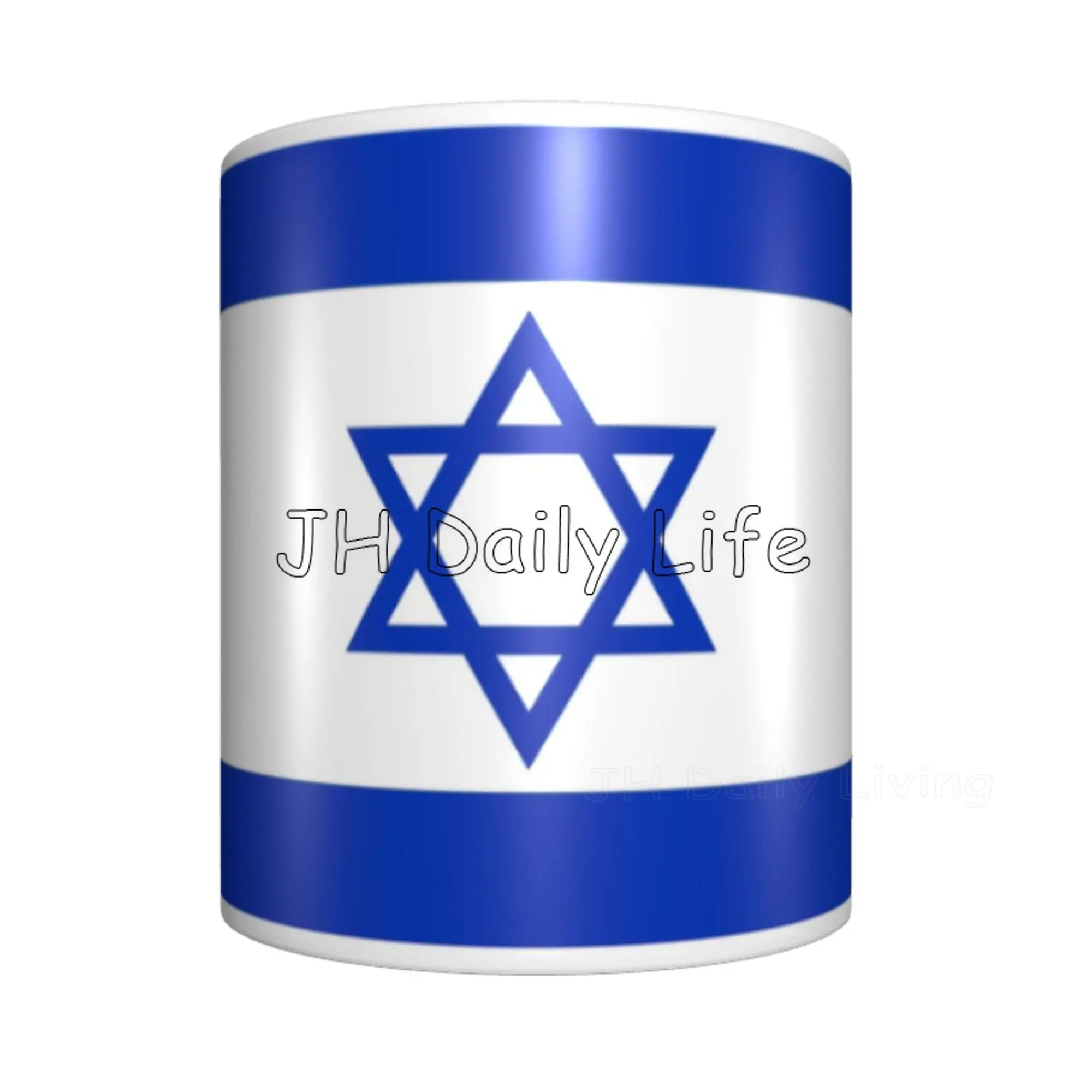 Israel Flag Pattern Coffee Mugs 11oz Modern Ceramic Cup Office Tea Cocoa Cup Home Kitchen Decor Creative Gift