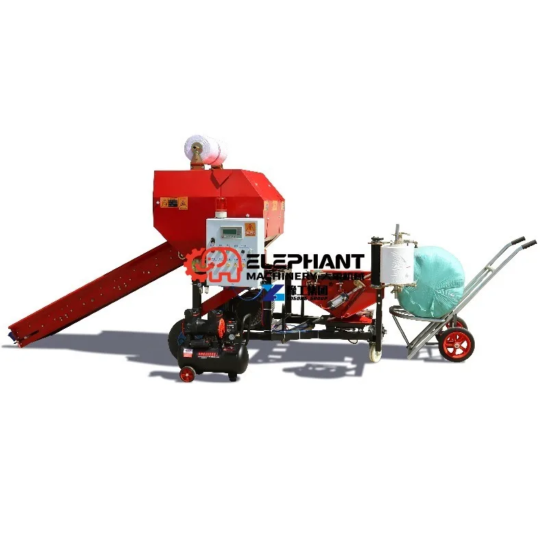 Automatic Round Silage Hay Baler Silage Packing Machine Farm Agricultural Equipment for Grass Straw Forage Baling Operations