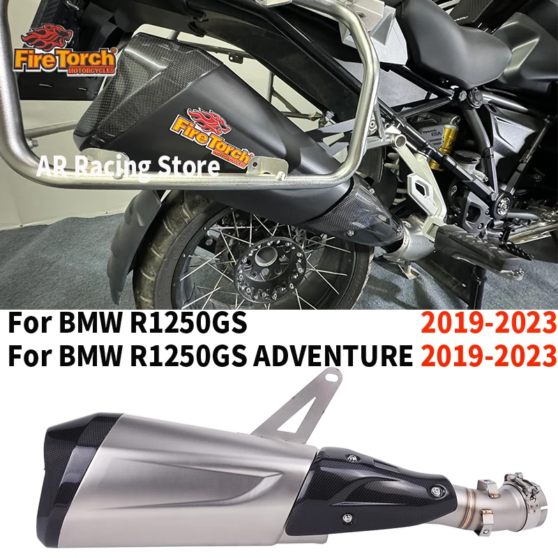 For BMW R1250 GS R1250GS R 1250 R1250 GS ADV Adventure 2019 - 2023 Motorcycle Exhaust Middle Link Pipe Muffler Escape Moto