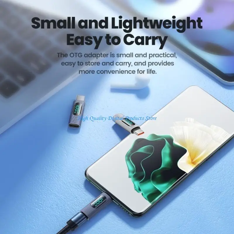 

U2JE USB C Adapter Male to Female Converter Digital Display Monitor Charging