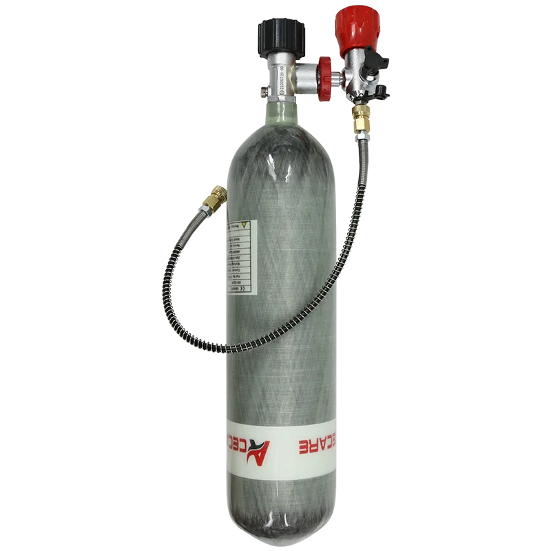 ACECARE 4500psi Air Tank 300bar 30Mpa Carbon Fiber Cylinder High Pressure Valve and Filing Station Diving Bottle For Fire Safety