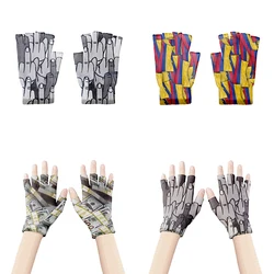 Guantes de punto de medio dedo para hombre y mujer, Manoplas sin dedos para pantalla táctil, a prueba de viento, para conducir, novedad