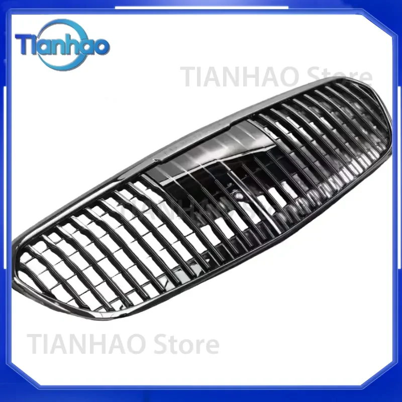 for Mercedes Maybach W223 S450 S580 S680 Front Bumper Grille Smoked Black Polar Black Electroplated Radiator Grille