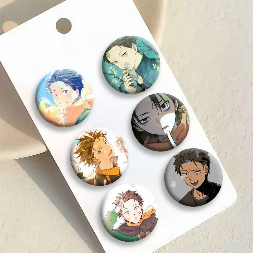 S-Subaru N-Natsuki Brooches Cartoon Badge Pins Backpack Hat Accessories Friend Gift