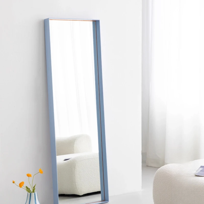 

Original island mirror floor-to-ceiling design ultra-clear full-body mirror home clothing store full-length mirror blue ins