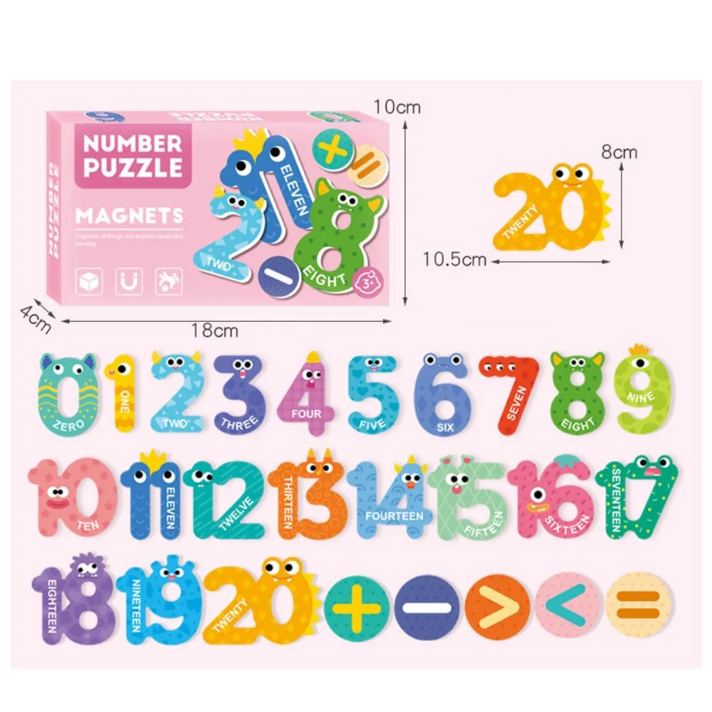 

New Montessori Learning Magnets Sticker Jigsaw Puzzle Cognitive Fridge Magnets Matching Puzzle Animal Magnets