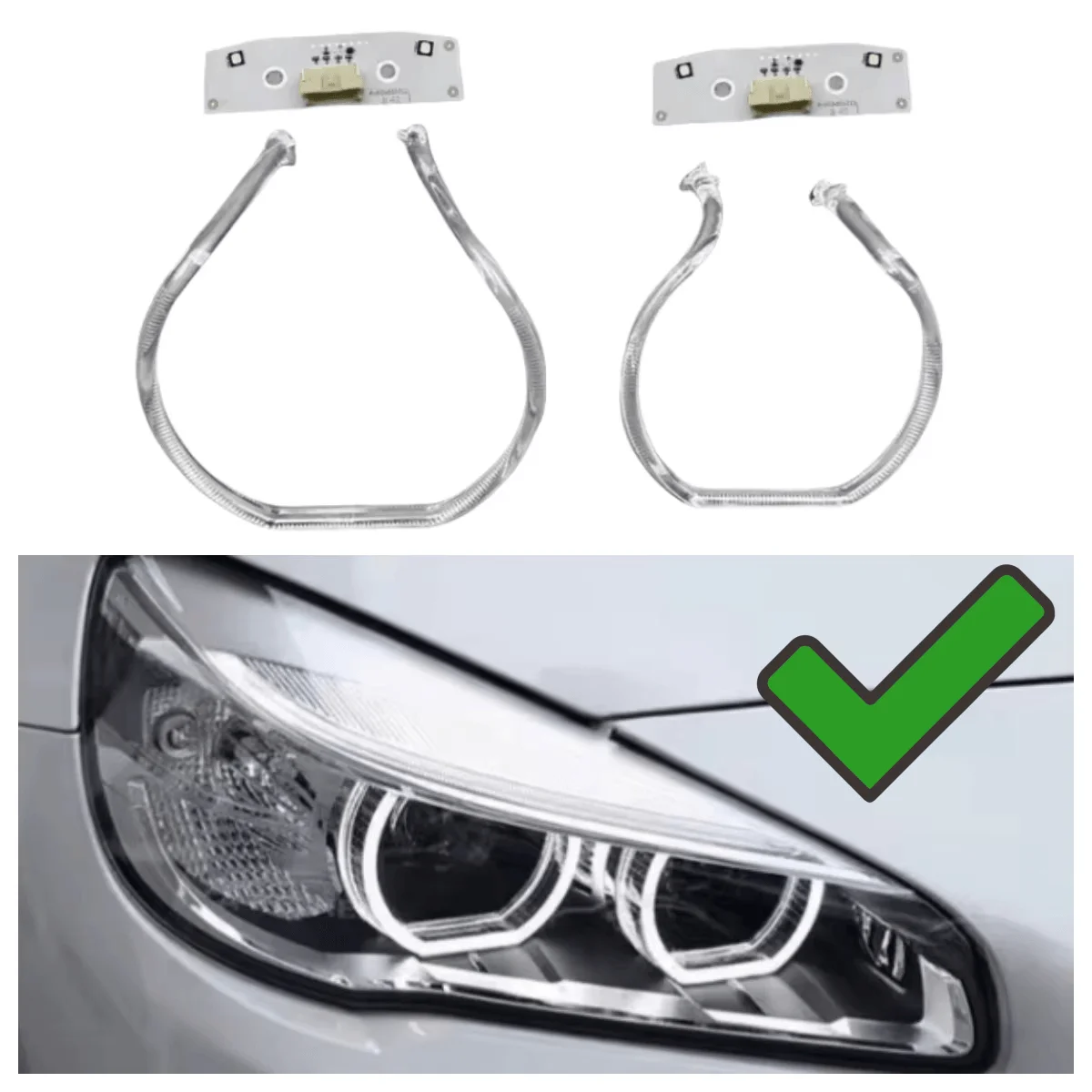 Car DRL Headlight Guide Strip Chip Board Daytime Running Light Tube For BMW 2 Series Travel Version F45 F46 2016 2017 2018 2019