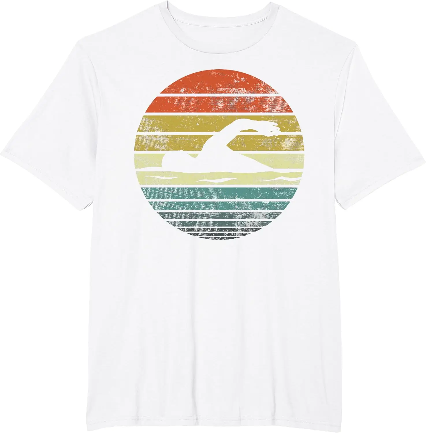 تي شيرت كلاسيكي للسباحة عند الغروب للرجال والنساء ، ملابس الشارع الشهير ، تي شيرت مدرب السباحة ، قمصان على غرار المرأة ، هدايا مضحكة للسباحة ، ريترو ، Y2k