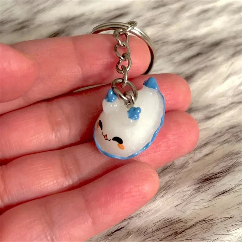 Sea Slug KeyChain -3D Resin Sea Bunny Key Chain - Ocean / Sea Animal Key Chain -Cute Fashion 2022 New