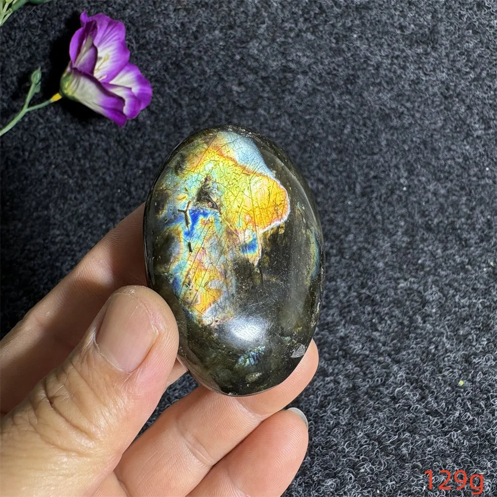 Natural Labradorite Crystal Palm Stones Healing Feng Shui Crystals Home Decorative Plaything Stone for Mind Body Spirit