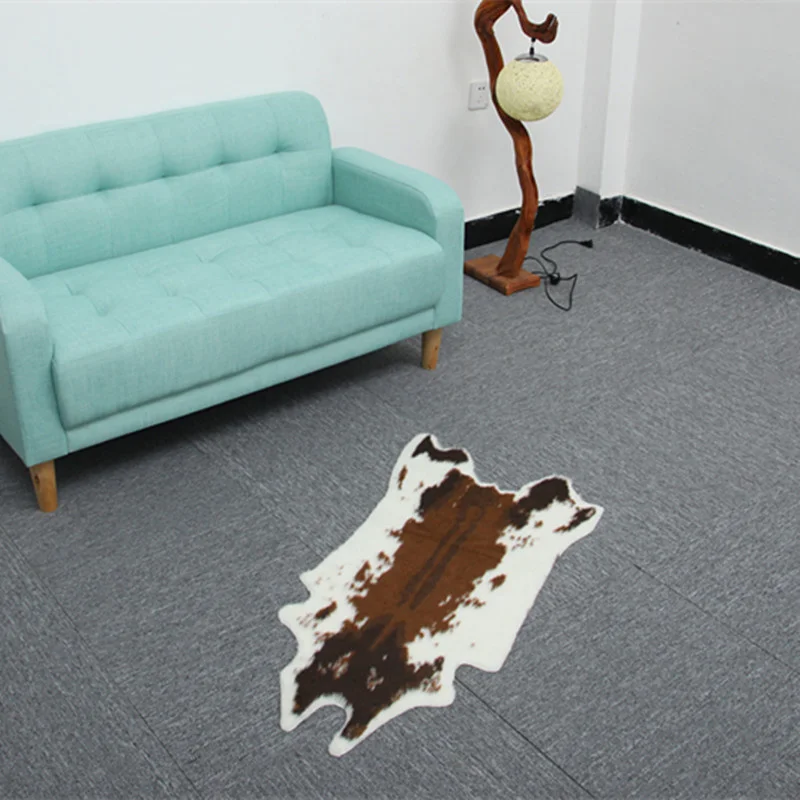 Imitation animal skin living room carpet cow pattern zebra pattern anti-skid floor mat tea table anti-skid mat goat skin