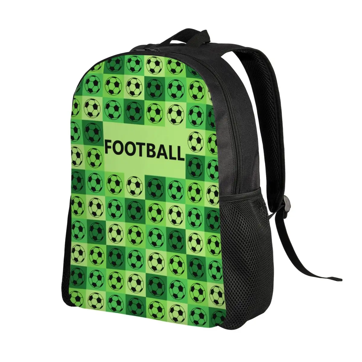 Custom Soccer Balls Lover Football Pattern Backpack Men Women Basic Bookbag for School College Sports Gift Bags