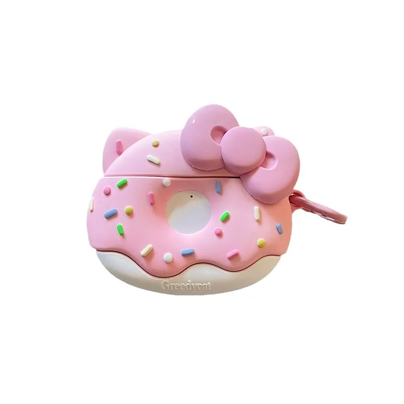 

3D Cute Cat Donut Case for AirPods Pro2 Airpod Pro 1 2 3 Bluetooth Earbuds Charging Box Protective Earphone Case Cover