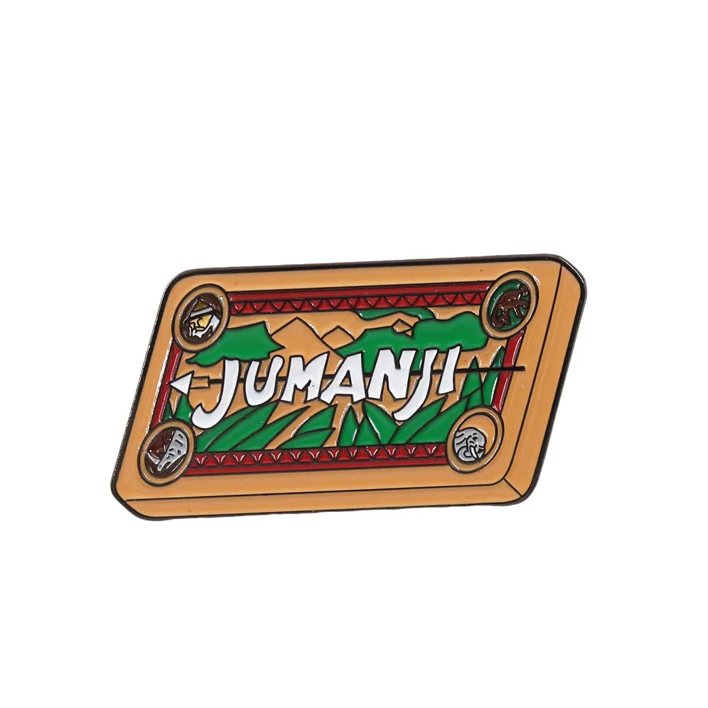 Insignia de tablero de ajedrez misterioso, broche Jumanji, lindos periféricos de juegos de aventura, Pin esmaltado, accesorios de juego de rol, Pin de Metal, regalo de joyería