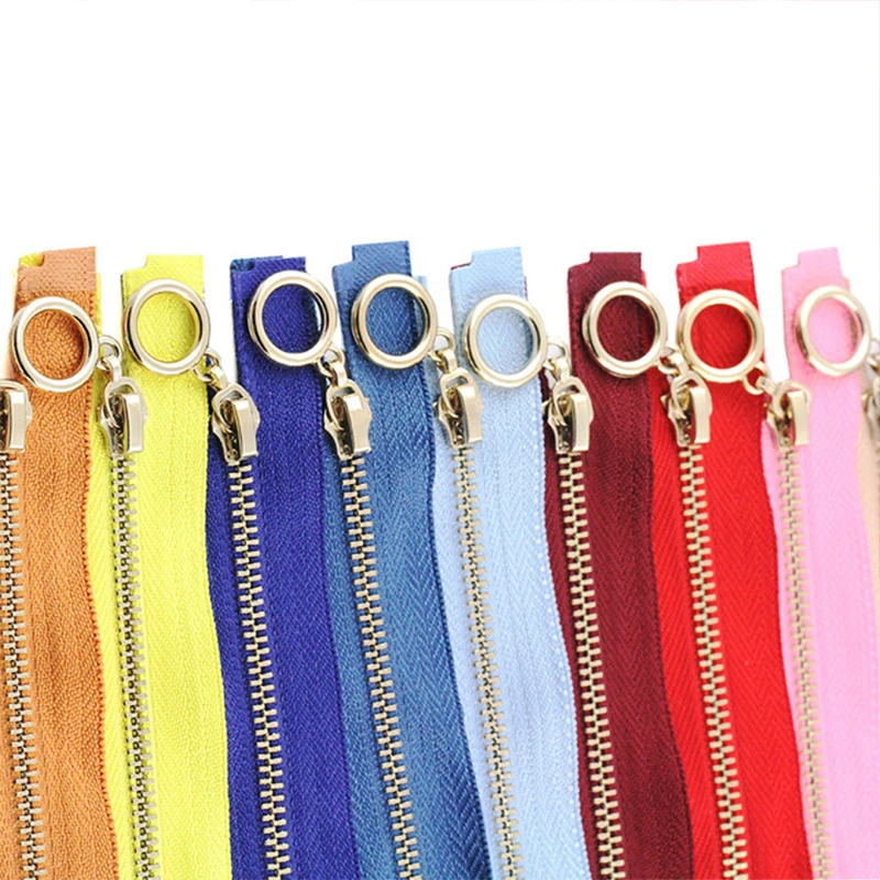 3# Colorful High Quality Close-End 15/20/30/40cm Slider Metal Copper Zippers for Bags Shoes Garment DIY Handcraft Sewing Pocket