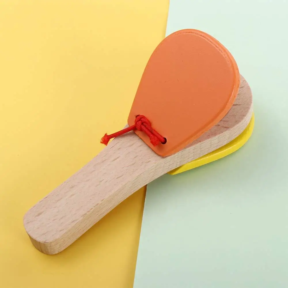 Wooden Preschool Hobbies Clapping Baby Toys Early Educational Toys Castanets Board Toy Musical Instrument