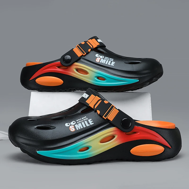 

Мужские спортивные сандалии на открытом воздухе, летние нескользящие пляжные тапочки, парная прогулочная обувь на толстой подошве, садовая обувь, трендовые сандалии